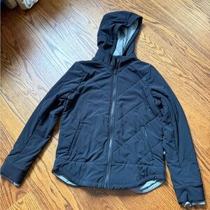 Athleta Black and Gray Hooded Jacket